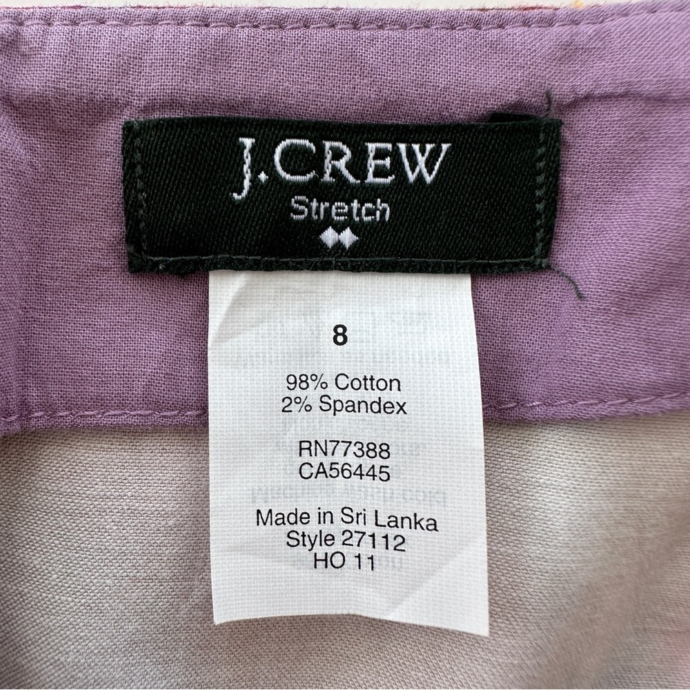 J. Crew mini skirt in a stretch cotton blend, unlined, watercolour print - Picture 7 of 9